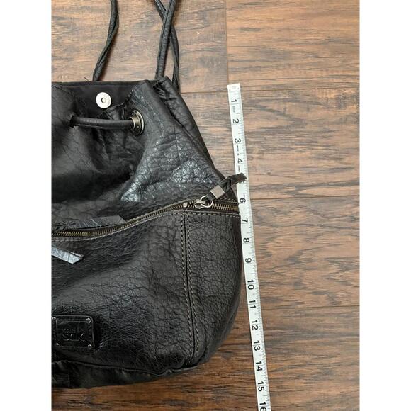 VTG Leather Backpack Purse The Sak Drawstring - Picture 4 of 8